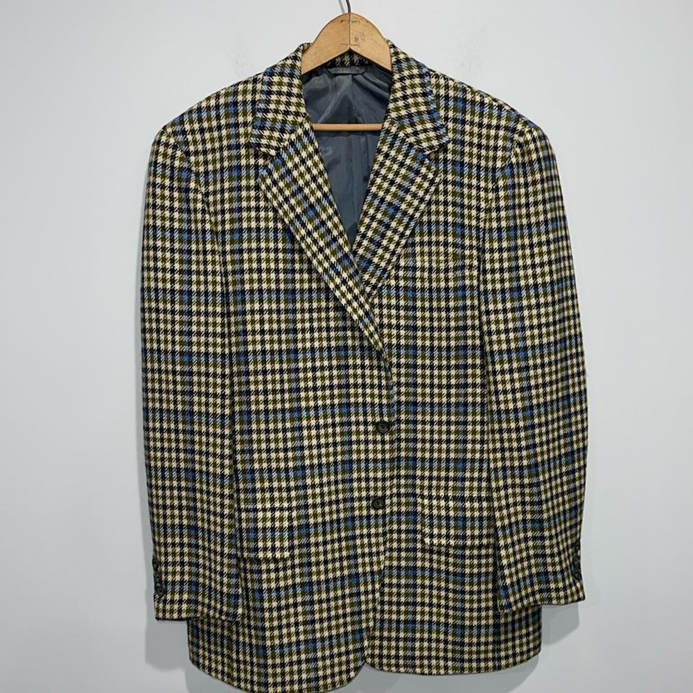 Vintage 1970s Corbin LTD sports coat blazer size 42 men’s green blue beige